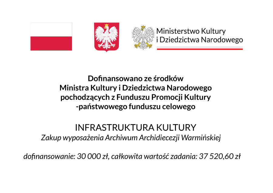 Dofinansowanie ze środków Ministra Kultury i Dziedzictwa Narodowego